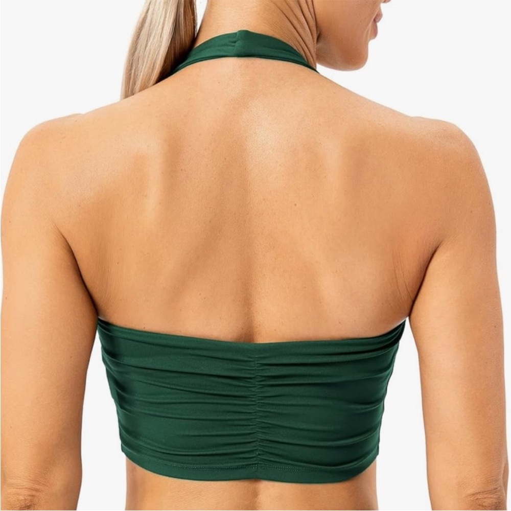 Lavento Women's Halter Sports Bra Longline
Padded Yoga Crop Bras Top- Size 4
